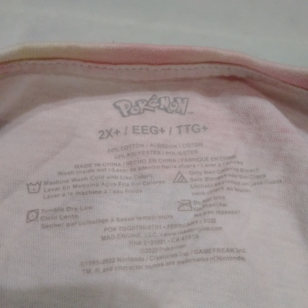 Pokemon Girl's XXL crop Tank - Picture 3 of 6